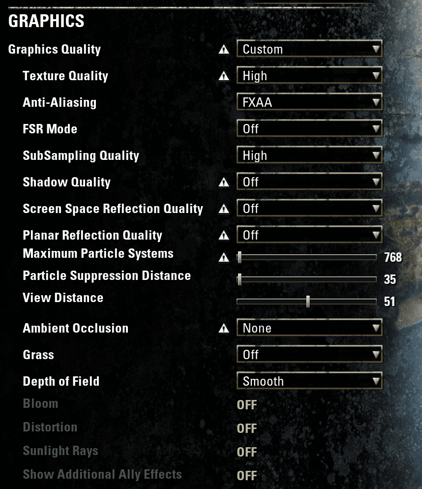 ESO best graphics settings