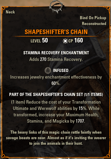 ESO Shapeshifter's Chain Mythic Set